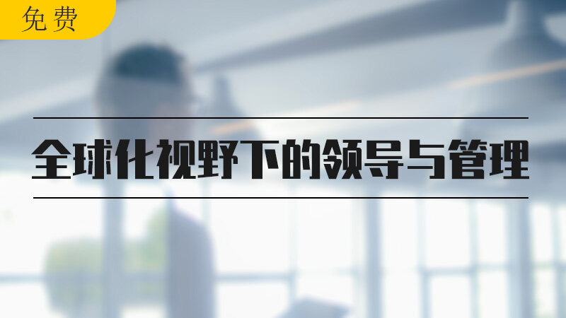 全球化视野下的领导与管理 全球化视野下的领导与管理