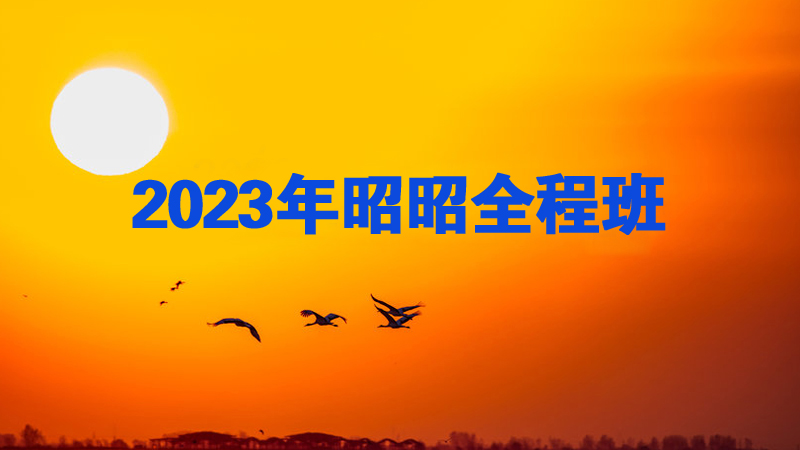 2023年昭昭全程班